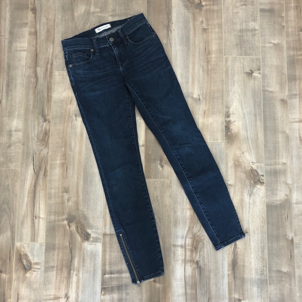 Madewell skinny skinny ankle zipper jeans